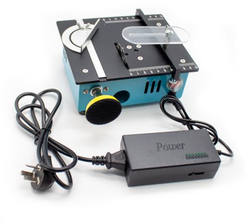 Toplionace Mini Sega da Tavolo Multifunzionale da 96W per Legno, Plastica, Acrilico, Taglierina da Banco per Tornio per la Lavorazione del Legno, Velocità Regolabile