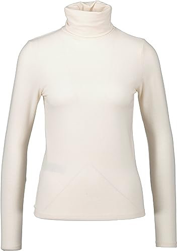 Mango Damen Langarmshirt mit Rollkragen Creme (M)