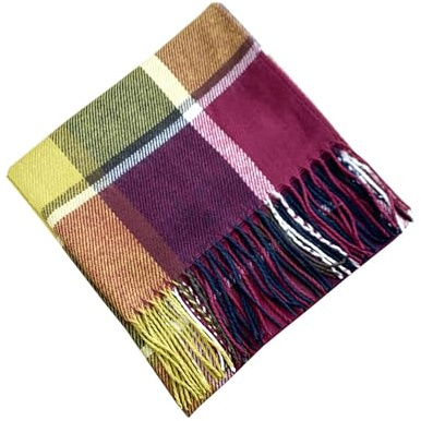 FUSHENGTER Schal Mütze Damen Halstuch Herren Schals Poncho Herbst Und Winter Männer Und Frauen Liebhaber Quaste Halskette Großer Karierter Schal Schal 17