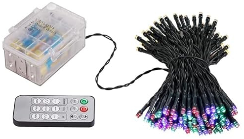 FREEPOWER 15M LED Lichterkette 150 LEDs, Warmweiß & Bunt, Batteriebetrieben Weihnachtsbaum Lichterketten mit Fernbedienung Timer Flackern Dimmbar, Innen Außen Wasserdicht, Weihnachten Beleuchtung