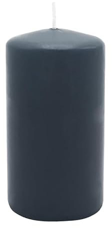 luterna Stumpenkerze aus Paraffin, Anthrazit, WENZEL, 150/80 mm, Brenndauer ca. 90h, selbstverlöschend