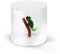 WD Lifestyle - Bicchiere in Vetro Borosilicato 250ml con Soggetto in Vetro Colorato Interno (Geco)