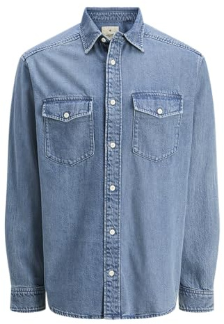 JACK & JONES Herren Hemd Jeanshemd Longsleeve JPRBLUBRUCE Denim L/S Shirt