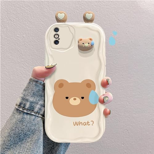 3D Cartoon Hülle Kompatibel mit iPhone X/iPhone XS Süßes Stoßfestes und Stylisches Silikon Cover