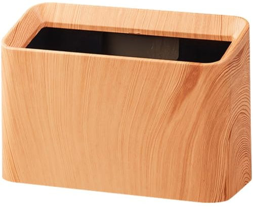 Mini Poubelle De Bureau, Poubelle De Bureau en Grain De Bois, Poubelle Rétro Découverte pour Cuisines, Bureaux, Salon, Table De Maquillage