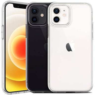 Pristine-Tech Crystal Clear Compatible With iPhone 12 Mini Case, [Anti-Yellowing] Thin Slim Soft TPU Silicone Shockproof Phone Cover Case for iPhone 12 Mini 5.4