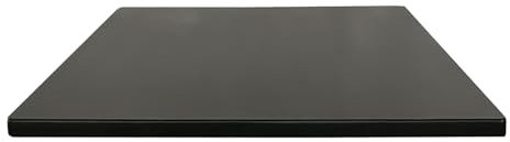 QLLY Scrivania Square in legno massello di ricambio all-in-one, piano di lavoro universale per tavoli e postazioni di lavoro (nero, 80 x 80 cm)