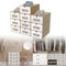 XINZI 20er Boxen-Set mit Transparentes Sichtfenster,Schuhboxen Stapelbar,Aufbewahrungsbox Schubladen aus Kraftpapie,Schuhkarton Ordnungsboxen für Zubehör & Accessoires