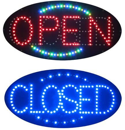 LHQYA 24 * 48cm Super Bright LED Light Sign, LED Light Billboard, High Visibility and Brightness, 3 Modes Of Flashing On/off/constantly On, Low Energy Consumption, for Shops/bars/hotels