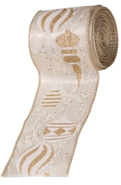 Cinta de tela reutilizable para decoraciones navideñas, lazos de árbol de Navidad, suministros de fiesta, accesorios de envoltura de regalos, lazos de Navidad