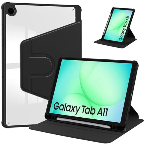 Coque pour Samsung Galaxy Tab A11 8,7 2025 Cover Ultra Mince Tablette Housse Cuir avec Support Protection Étui Magnétique Smart Folio Cover pour Samsung Galaxy Tab A11 8,7 2025 (Noir)