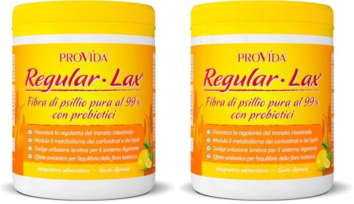 Optima Naturals Integratore Alimentare, Provida Regular LAX - aroma agrumi, 1 Barattolo (Confezione da 2)