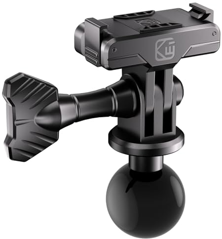Kewig Magnetic Quick-Release Adapter Camera Mount with 1'' Ball for DJI | for DJI Osmo 360 / Action 3 / 4 / 5 Pro Action Camera, for RAM Mounts B Size 1 Inch Ball Double Socket Arm (X1+R15)
