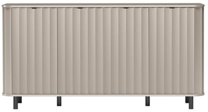 Masseno Kommode MODERNO 176,5 cm Sideboard mit Schubladen und 4 Türen für Wohnzimmer Schlafzimmer Modern 176,5x40,5x91 cm Beige