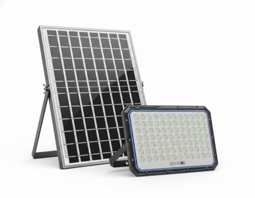 K2 STORE Faro LED Solare 2000W Esterno con Pannello Fotovoltaico IP65 Impermeabile Telecomando Luce Potente Giardino Cortile Strada Sensore Crepuscolare Lampada LED Alta Luminosità