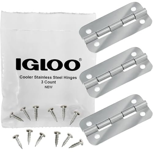 Igloo - Juego de 3 bisagras de acero inoxidable para nevera portátil.