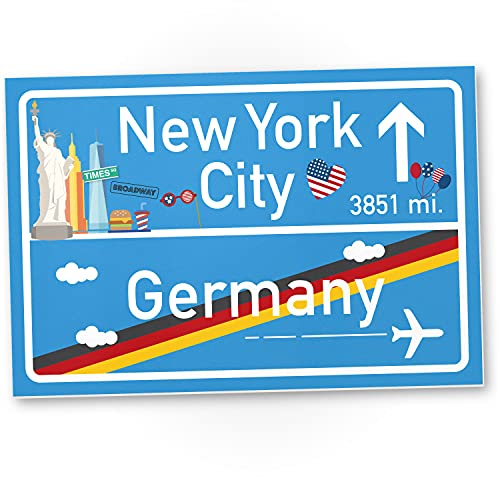DankeDir! New York City Schild: Dekorative Tafel aus Kunststoff, 30 x 20 cm, Wandmontage, für Wohnräume und Feiern