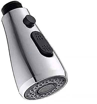 Heable 2 Function Kitchen Tap Spray Head Replacement Part, Pull Out Settings Shower Head for Kitchen Bathroom Mixer Faucet Chrome