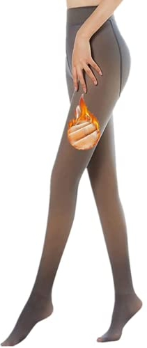 CICIYONER Damen Strumpfhosen Plüschstrümpfe Perfekt Beine abnehmen Gefälschte durchscheinend Warm Fleece Pantyhose -wärmende Thermostrumpfhose für Damen (Taille: 60-90cm, Schwarz/230g)