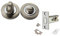 Golden Grace Toilet Door Thumb Twist with Dead Bolt Set in Chrome & Satin Nickel Finish, Turn & Release for Bathroom WC Loo