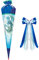 Stoff Schultüte Motiv + Größe + Zubehör wählbar 85/70 cm - inkl. Bänder Schleife - Holzspitze - Zuckertüte - Stoffabschluß - Roth 6 eckig rund - Jungen ..