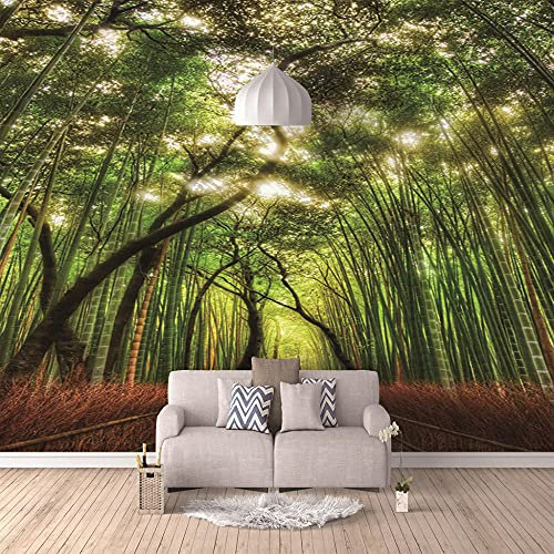 Poster Geant Mural Foret De Bambou 300x210cm Papier Peint Panoramique Intissé Chambre Salon Décoration Chambre Garcon Murale Stickers Muraux xxl Poster