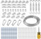 Kit de fil d'acier 3 mm, 20 m de corde en acier inoxydable avec revêtement en PVC avec tendeur, pour jardin, plantes grimpantes, clôtures, cordes à linge, suspension légère