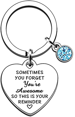 AMZQ Inspirational Gifts for Women Encouragement Keyring Gifts for Family Friend Her BFF Thank You Appreciation Gifts for Colleague Coworker Boss Teacher-Sometimes You Forget You Are Awesome Gifts