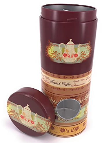Balna Kaffeepaddose - Kaffeepads Dose Retro hält die Pads frisch, Pad Dose ideal für Senseo Pads geeignet + Padheber