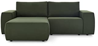 LOOKS by Wolfgang Joop Looks II Designer Ecksofa, Eckcouch, beidseitig montierbar, Polstersofa, grün, 242x160x70 cm