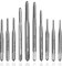 Mesee Jeu de 10pcs Mini Tarauds Métriques HSS, Tarauds Machine M1-M3.5 Outil de Filetage Taraudage Micro-tarauds à Tarauder pour Horloge Montre Bricolage