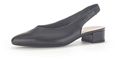 Gabor Damen Slingpumps, Frauen Absatzschuhe,Leder,Komfort,bequem,high Heels,Heels,hochhackige Schuhe,stoeckelschuhe,schwarz,37.5 EU / 4.5 UK