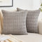 EMEMA Kordsamt Kissenbezüge Dekorative Sofakissen Moderne Kissenhüllen 45x45 cm Dekokissen Weicher Zierkissenbezug für Wohnzimmer Sofa Schlafzimmer 2er Set Hellgrau