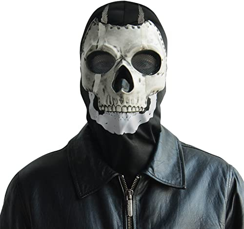 CrosCentury Call of Duty Geistermaske Totenkopf Vollgesichtsmaske MW2 Cosplay Kostüm Maske für Sport Halloween Cosplay