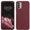 kwmobile Custodia Compatibile con Nokia G42 5G Cover - Back Case per Smartphone in Silicone TPU - Protezione Gommata - viola bordeaux