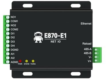 CDBAIRUI Edge Acquisition Gateway IO Controller Ethernet RS485 4DI 2DO 2AI E870-E1 TCP/UDP/MQTT Protocol Modbus DC 8~28V