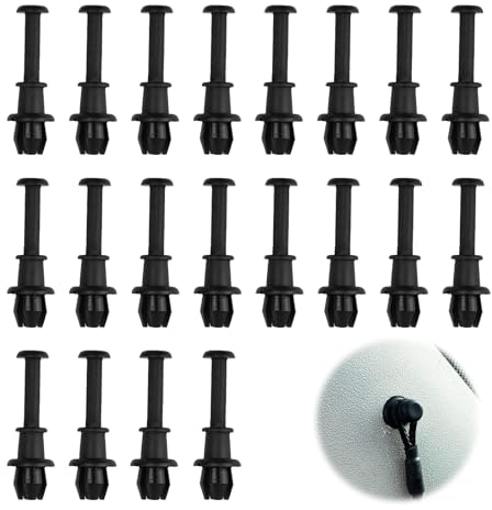 Clip Bandeja Maletero, HERKINDNESS 20 Piezas Clips Estante Paquete Maletero Coche Para Mk6, Mk5, A3, Q2, Q3 y Otros Baúles de Automóvil (Negro)