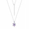 ZYNSAE Orchidee Emaille Anhänger Schöne Qing S925 Sterling Silber Halskette, Silber