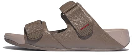 Fitflop Men's Gogh MOC Slide in Leather Sandal, Walnut, 8 UK