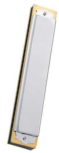 Professionelle 21-Loch exquisite und langlebige polyphone Mundharmonika-Musikinstrument-Sitzplatte aus Messing (Color : F)