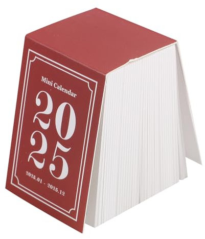 Operitacx Miniatur Tischkalender 2025, Abreiß Abreißseiten Schreibtischkalender Tägliche Tischkalender Stehend Umklappbarer Tischkalender Aufstellkalender für Das Heimbüro