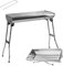 Rynli Portable Barbeque Grill Large Stainless Steel Freestanding Barbecues Charcoal Grill Table Top BBQ Charcoal Outdoor Grill For Outdoor Cooking, Camping, Beach Picnic