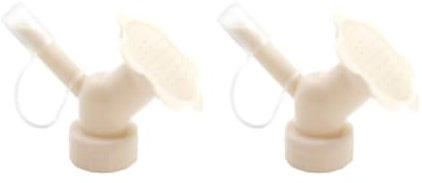 Pommeau de Douche pour Bouteille d'eau, 2 pièces 2 en 1, tête d'arrosoir, buse d'arrosage de Remplacement, buse d'arrosage, tête d'arrosoir pour Mini arrosage (Beige)