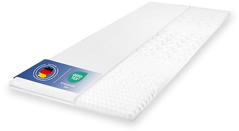 CloudComfort - 6cm Ergonomischer 7-Zonen Kaltschaum Matratzen Topper, Härtegrad H2 & H3, Atmungsaktive Klimafaser, Öko-Tex Zertifiziert (120 x 200 cm)