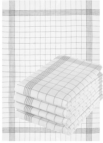 Betz 5er Set 50x70cm Geschirrtücher Baumwolle extrem strapazierfähig und saugstark trocknergeeignet - Gastronomiequalität - Geschirrtücher BW grau