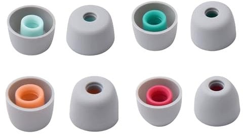 Wiki VALLEY Ear Tips for Sony WF-1000XM5/WF-1000XM4 Ear Buds Replacement Set, 4 Pairs (White)
