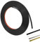 Moulures décoratives autocollantes en PVC - 5 m x 8 mm x 2,8 mm - Convient pour mur, armoire, salle de bain, chambre à coucher - Noir - 5 m