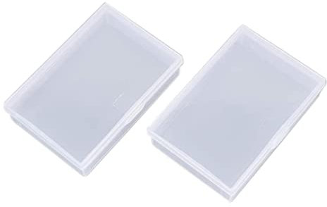 KDAMGOQE clear plastic box 2pcs Card Box Transparent Card Case Card Storage Organizer for Gaming Cards