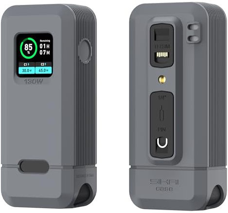 Silicone Case for Anker Power Bank 130W(12,000mAh), Skin-Friendly Anti-Lost Protective Power Cover for Anker Power Bank Case with Sim Card, Card Pin Storage Slot (Gray)