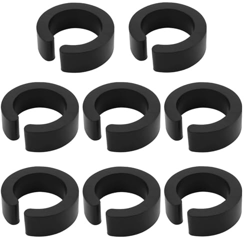 Create idea Reduzierscheibe aus Gummi, offen, für 31,8 mm Fahrradlenker-Adapter oder Halterung, kompatibel mit Fahrradcomputer-Halterungen, Flaschenhaltern, 8 Stück